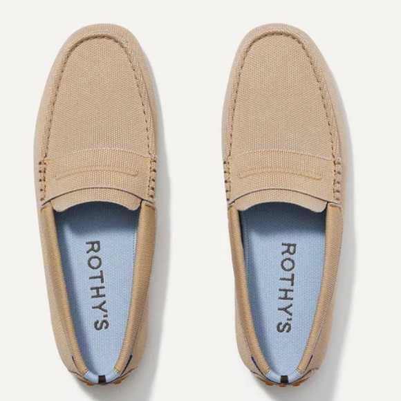Rothy’s The Driving Loafer Beige Mens Size 7.5 - Picture 2 of 4